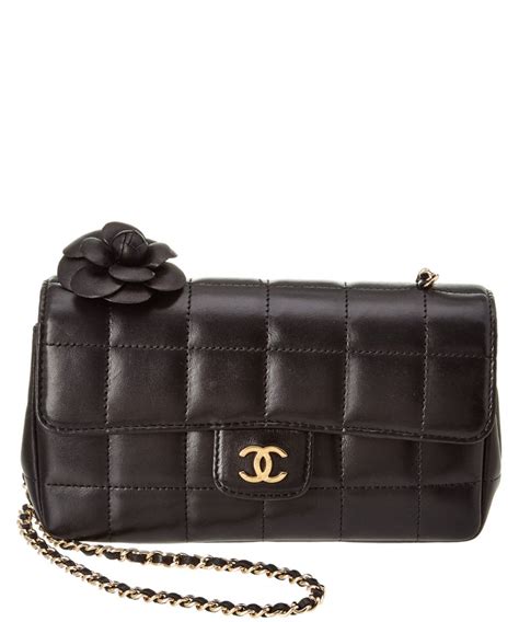 chanel chocolate bar handbag black gunmetal|CHANEL Lambskin CC Chocolate Bar Shoulder Bag Black.